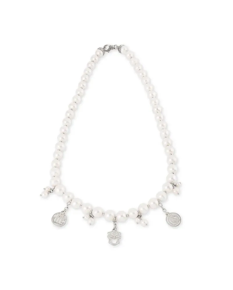 Collier Gerardo Sacco avec perles et pendentifs en argent