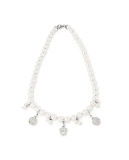 Collier Gerardo Sacco avec perles et pendentifs en argent