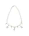 Collier Gerardo Sacco avec perles et pendentifs en argent