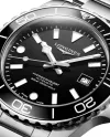 Montre Longines HydroConquest avec cadran noir et bracelet en acier de 42 mm