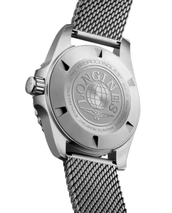 Montre Longines HydroConquest avec cadran noir/bleu et bracelet en acier de 39 mm