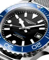 Longines HydroConquest Watch with Black/Blue Dial and 39mm Steel Bracelet