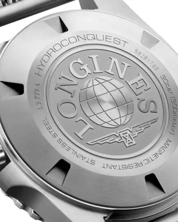 Longines HydroConquest Watch with Black/Blue Dial and 39mm Steel Bracelet