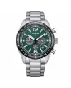Cronografo Citizen Aviator OF Eco Drive in Acciaio Quadrante Verde