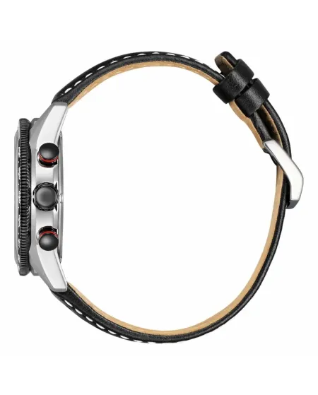 Cronografo Citizen Racing OF Eco Drive Quadrante Nero Cinturino in Pelle