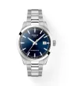 Tissot Gentleman 38mm Watch with Blue Dial and Steel Bracelet