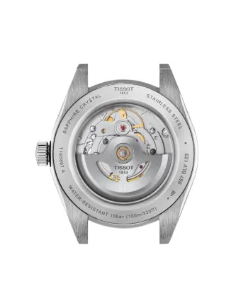 Montre Tissot Gentleman 38 mm avec cadran argenté et bracelet en acier