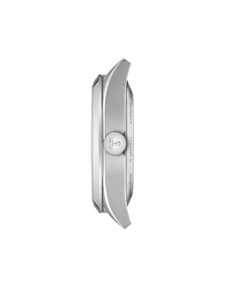 Tissot Gentleman 38mm Watch with Silver Dial and Steel Bracelet