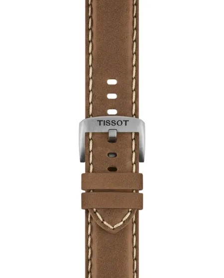 Montre Tissot Chrono L Classic avec cadran noir et bracelet en cuir