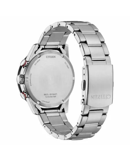 Cronografo Citizen Racing OF Eco Drive Quadrante Nero Cinturino in Acciaio