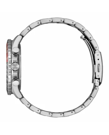 Chronographe Citizen Marine OF Eco-Drive, cadran noir et bracelet en acier