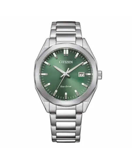Citizen OF Metropolitan Eco Drive Watch with Green Dial and Steel Strap