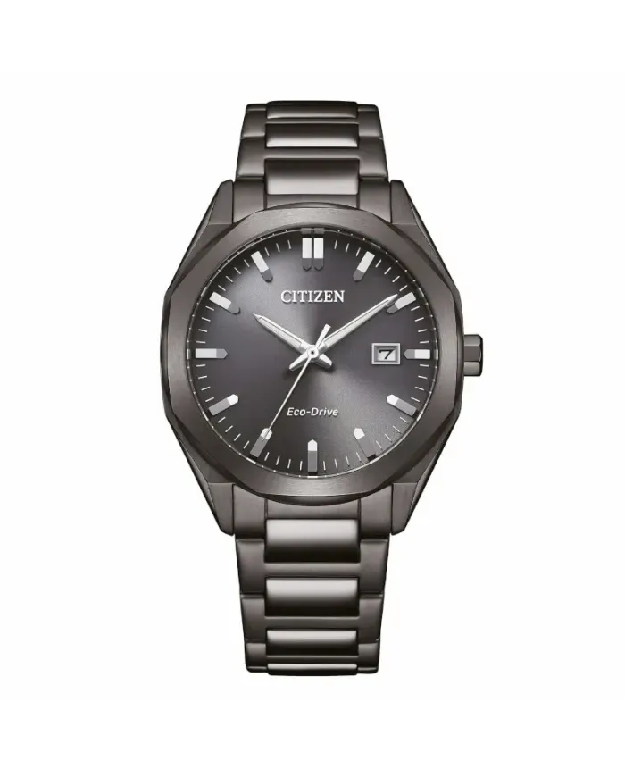 Citizen OF Metropolitan Eco Drive Watch with Gray Dial and Steel Strap