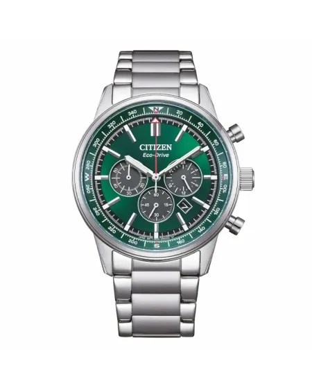 Chronographe Citizen Aviator OF Eco-Drive en acier avec cadran vert