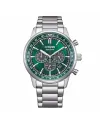 Cronografo Citizen Aviator OF Eco Drive in Acciaio Quadrante Verde