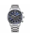Chronographe Citizen Aviator OF Eco-Drive en acier avec cadran bleu