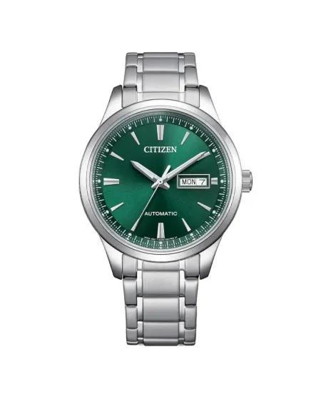 Citizen Classic OF Watch Green Dial Day/Date Steel Strap
