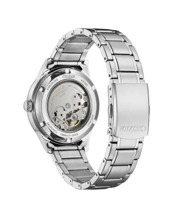 Montre Citizen Classic OF, cadran vert, jour/date, bracelet en acier