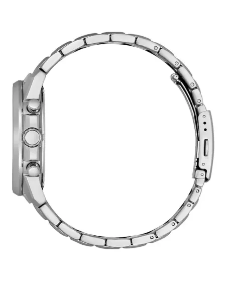 Citizen Active OF Eco Drive Chronograph in Steel with Black Dial