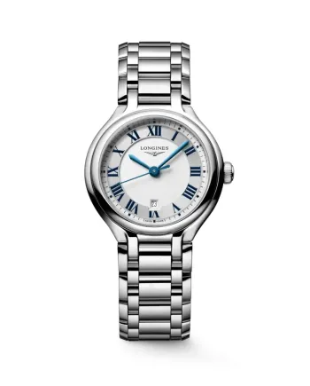 Longines PrimaLuna Quartz Watch with Silver Dial