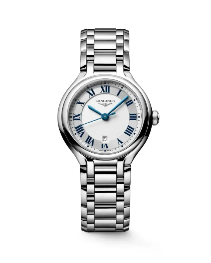 Montre Longines PrimaLuna Quartz à cadran argenté