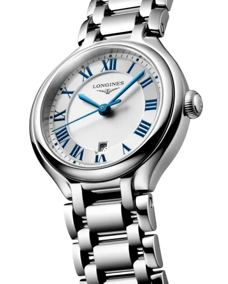 Longines PrimaLuna Quartz Watch with Silver Dial