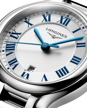 Montre Longines PrimaLuna Quartz à cadran argenté