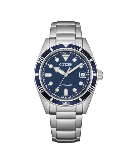 Montre Citizen Marine OF, cadran bleu, bracelet en acier