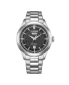 Citizen Classic OF Eco Drive Watch with Black Dial and Steel Strap
