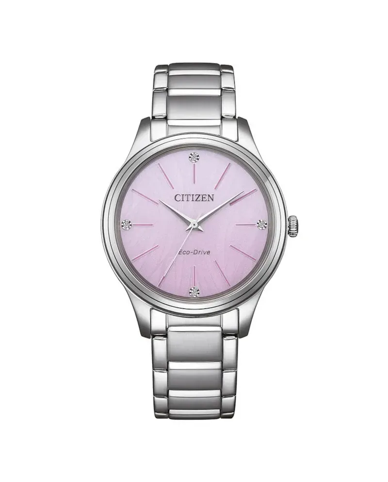 Orologio Citizen Lady Eco Drive Quadrante Rosa e Cinturino Acciaio