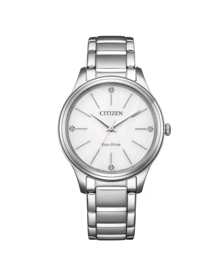 Orologio Citizen Lady Eco Drive Quadrante Bianco e Cinturino Acciaio