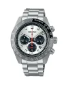 Cronografo Seiko Prospex Speedtimer Solar Quadrante Argento Cinturino Acciaio