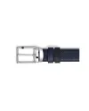 Montblanc Meisterstuck Reversible Leather Belt in Blue/Black with Rectangular Buckle 35 mm