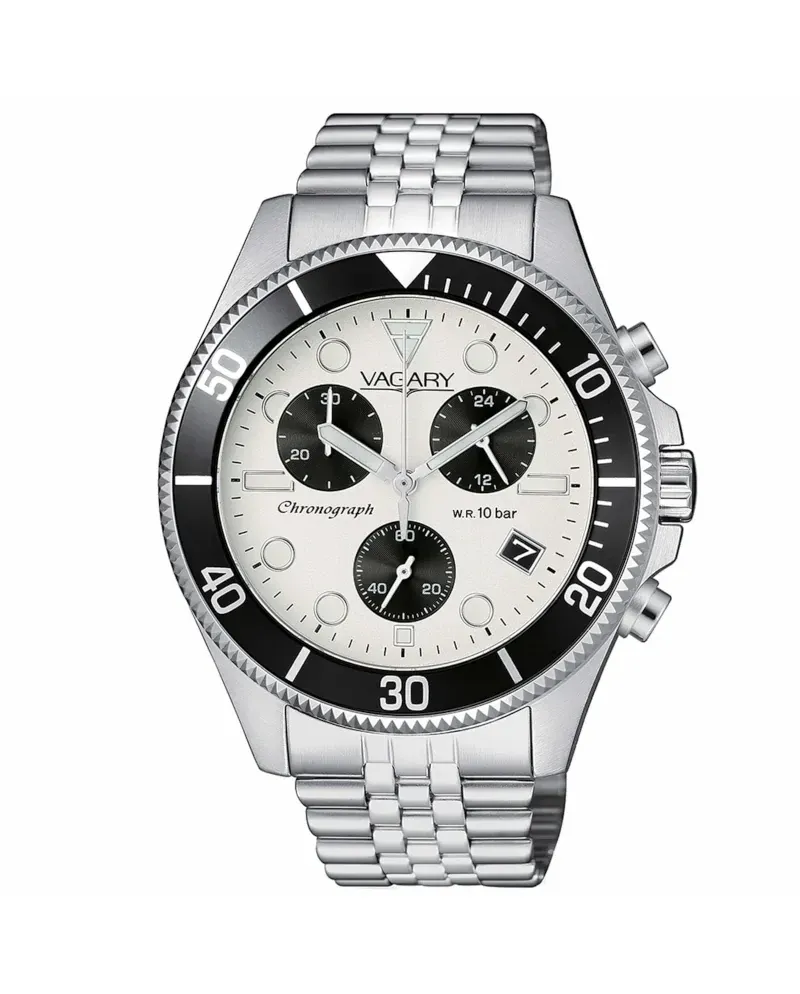 Chronographe Citizen Aviator OF Eco-Drive en acier avec cadran noir