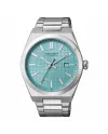 Vagary Timeless Steel Watch with Turquoise Dial and Steel Strap
