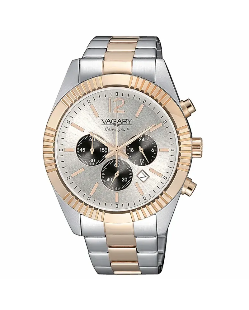 Cronografo Vagary Timeless Quadrante Argento Cinturino Acciaio