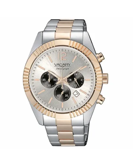 Cronografo Vagary Timeless Quadrante Argento Cinturino Acciaio