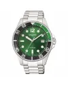 Vagary Aqua39 37mm Steel Watch with Green Dial and Steel Strap