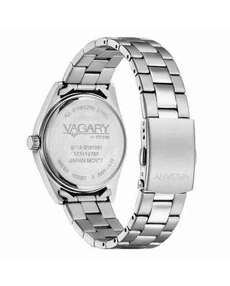 Vagary Timeless Steel Watch with Silver Dial and Steel Strap