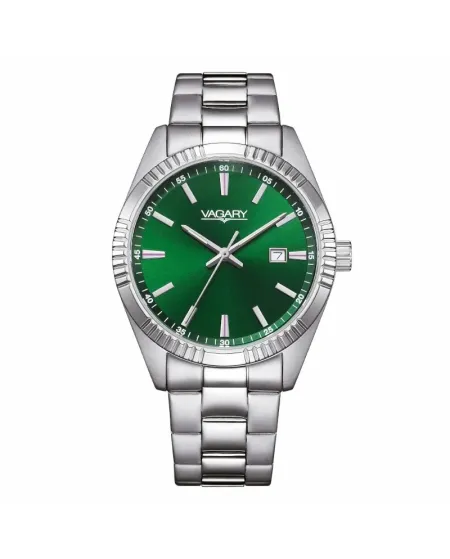 Vagary Timeless Watch Green Dial Steel Strap