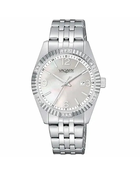 Vagary Timeless Lady Watch with Mother-of-Pearl Dial and Steel Strap