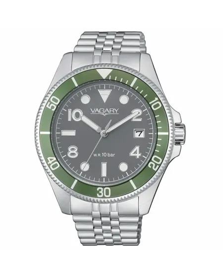 Orologio Vagary Aqua39 41 mm Quadrante Grigio Cinturino Acciaio