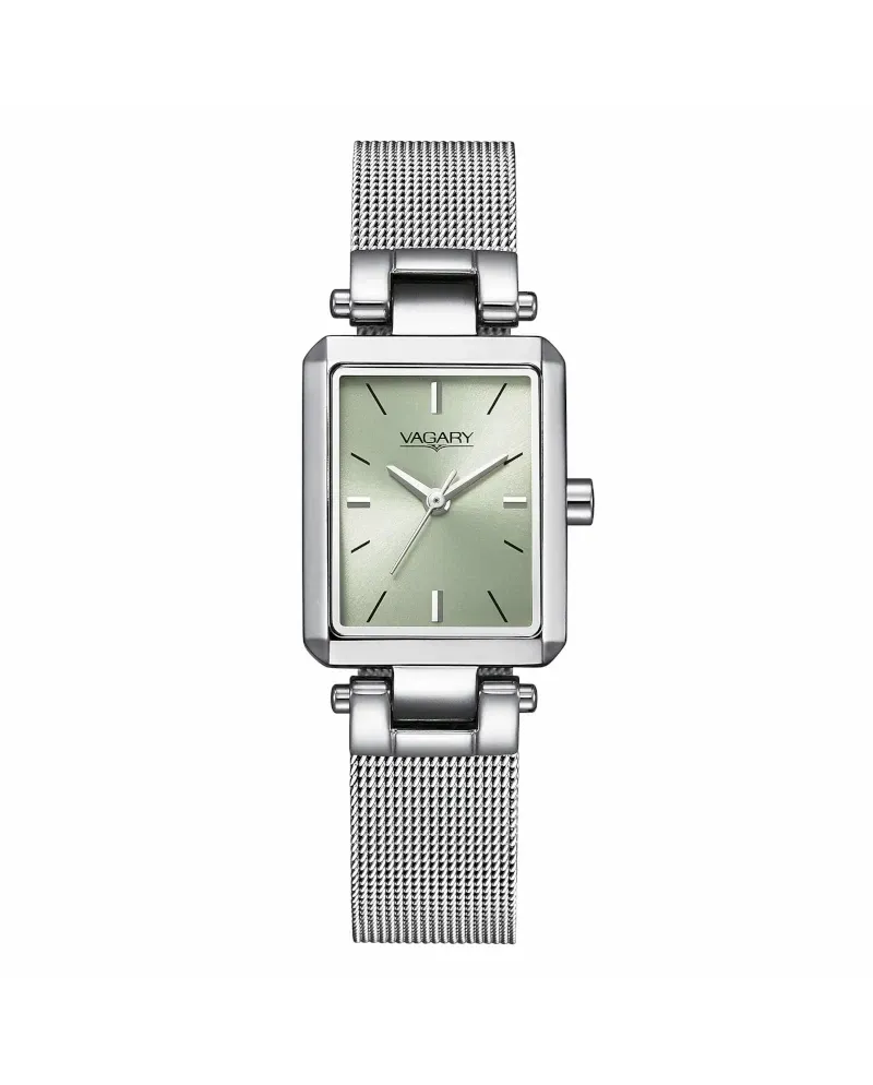 Montre Vagary Flair, cadran vert, bracelet en acier