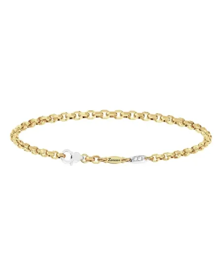 Bracelet Zancan Insignia pour homme en or jaune et blanc avec diamants
