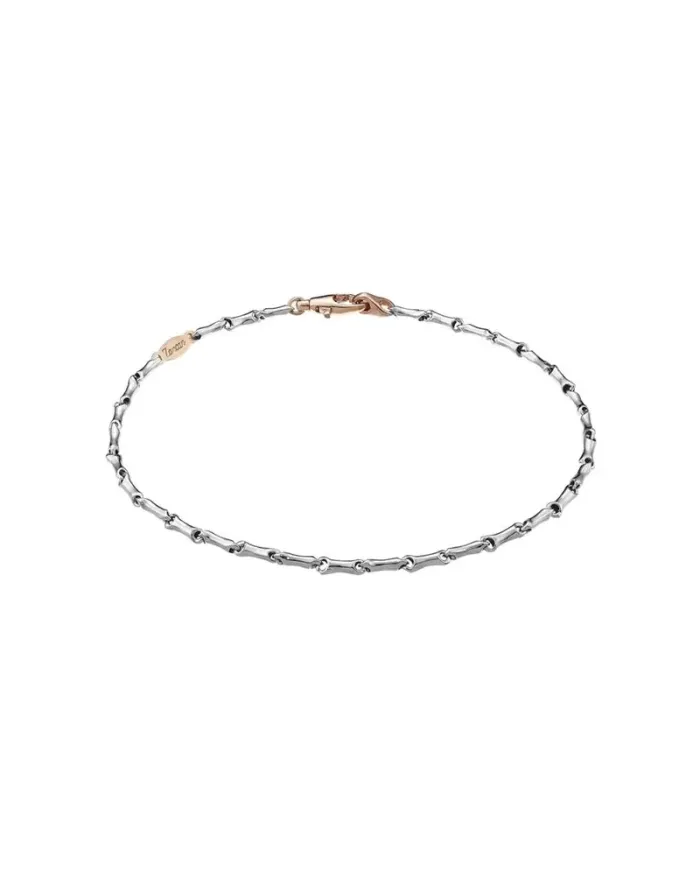 Bracciale da Uomo Zancan Insignia in Oro Bianco e Oro Rosa