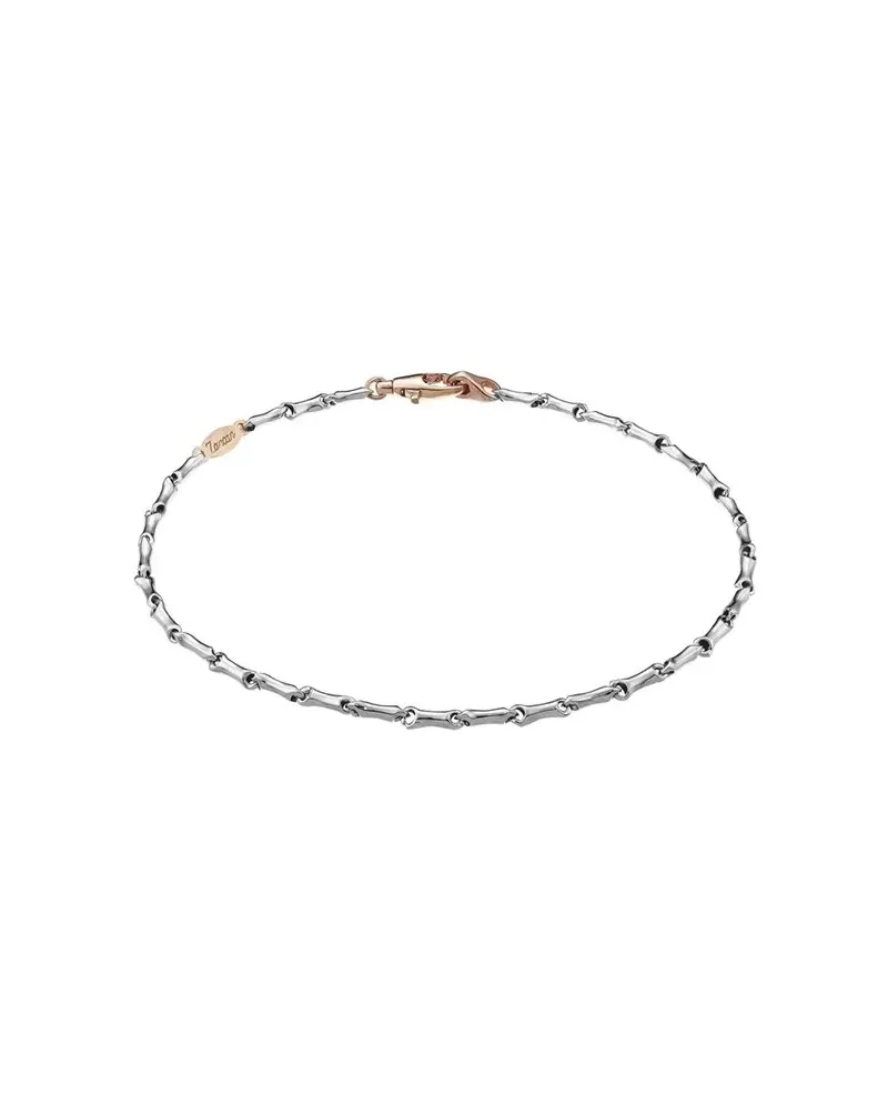 Zancan Insignia Men's Bracelet in White and Rose Gold