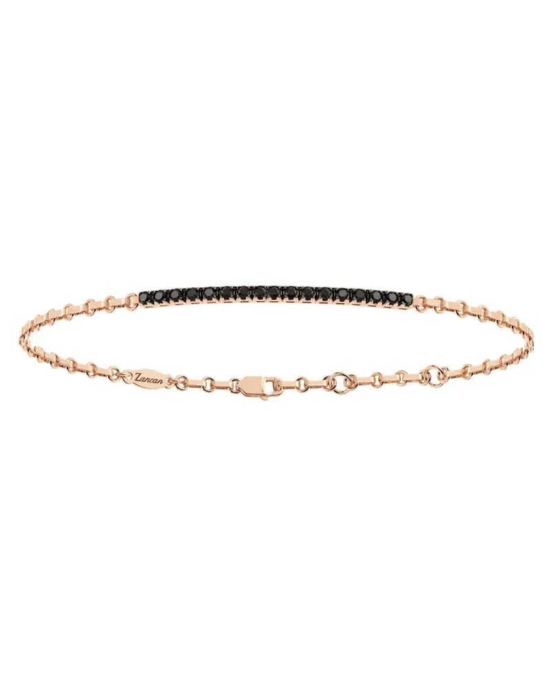Zancan Insignia Men's Bracelet in Rose Gold and Black Diamonds