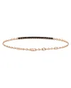 Zancan Insignia Men's Bracelet in Rose Gold and Black Diamonds