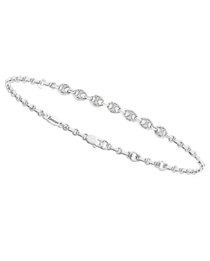 Zancan Insignia Men's Bracelet in White Gold with Diamonds