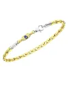 Bracciale da Uomo Zancan Insignia in Oro Bicolore con Zaffiro Blu